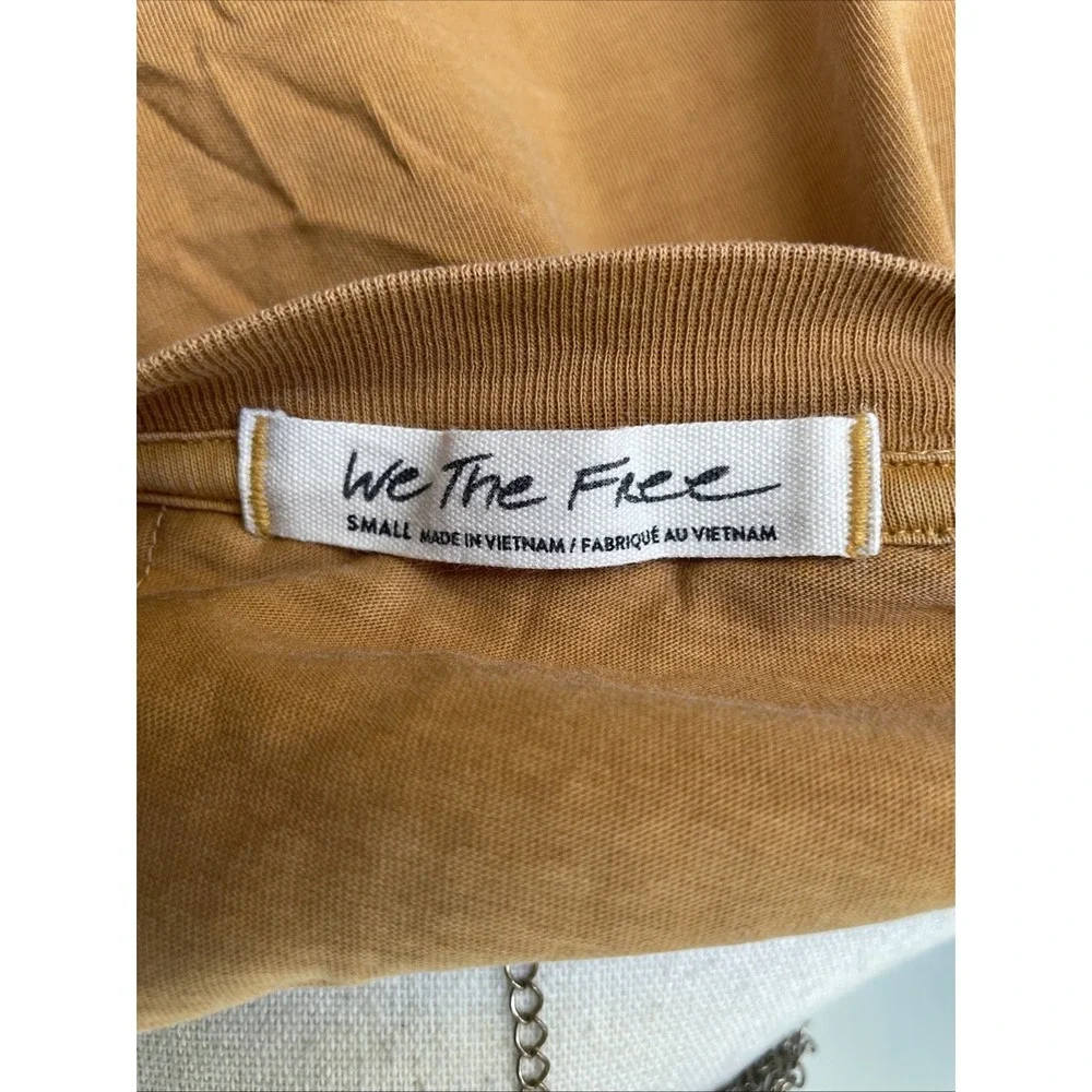 Free People NWOT Austin  Oversized Copper Cropped Long Sleeve Shirt With Pocket